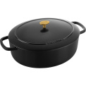 Bellamonte Cast Iron Roasting Pan 6.5l Black Oval