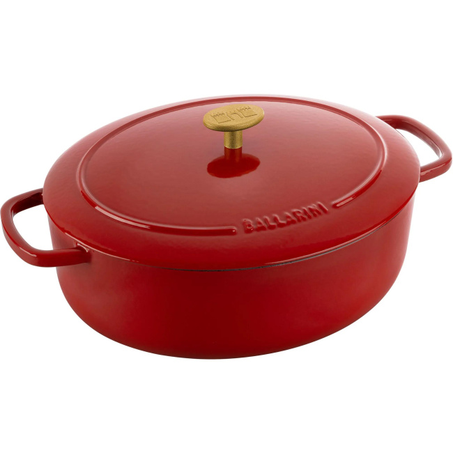 Bellamonte Cast Iron Roasting Pan 4.5l Red Oval