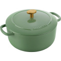 Bellamonte Cast Iron Pot 2.6l 20cm Green Round