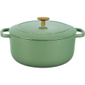 Bellamonte Cast Iron Pot 5.5l Green Round - 6