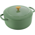 Bellamonte Cast Iron Pot 5.5l Green Round