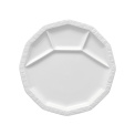 Maria White Plate 28cm for fondue (divided) - 1