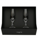 Set of 2 crystal champagne glasses Maria - 2