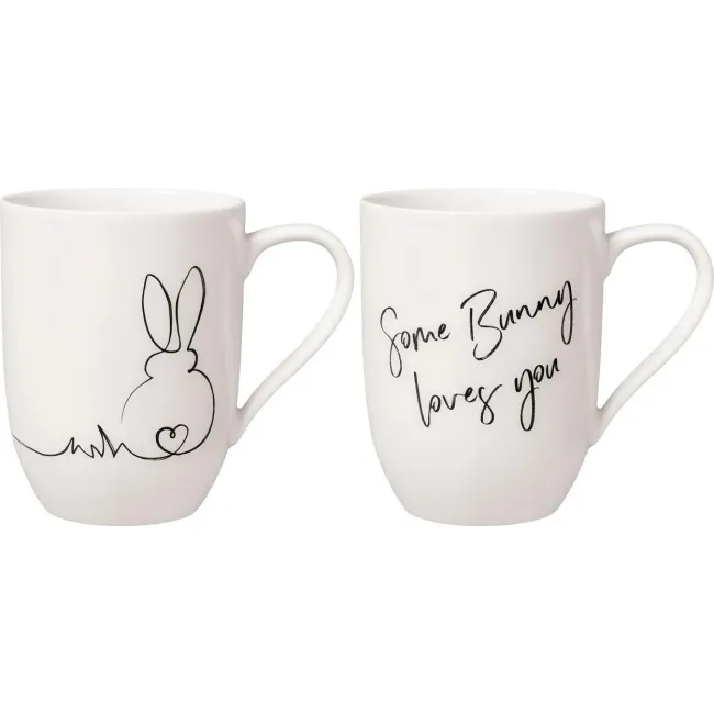 Komplet 2 kubków Statement 340ml Some Bunny loves you
