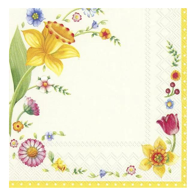 Napkins 33x33cm Spring Fantasy Flowers (Set of 20)