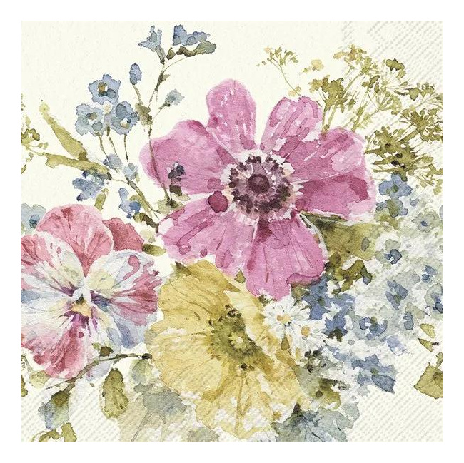 Napkins 33x33cm Garden Flowers (Set of 20)