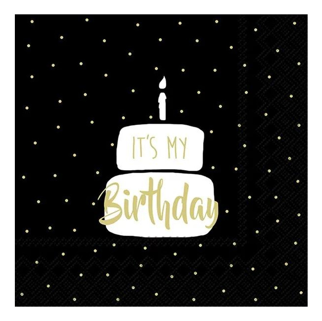 Napkins 33x33cm It's My Birthday (Set of 20)