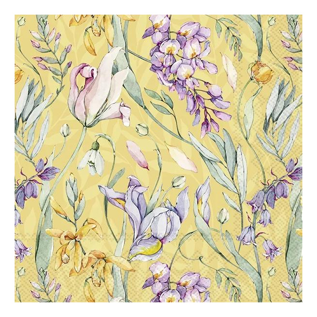 Napkins 33x33cm Chara Yellow (Set of 20)