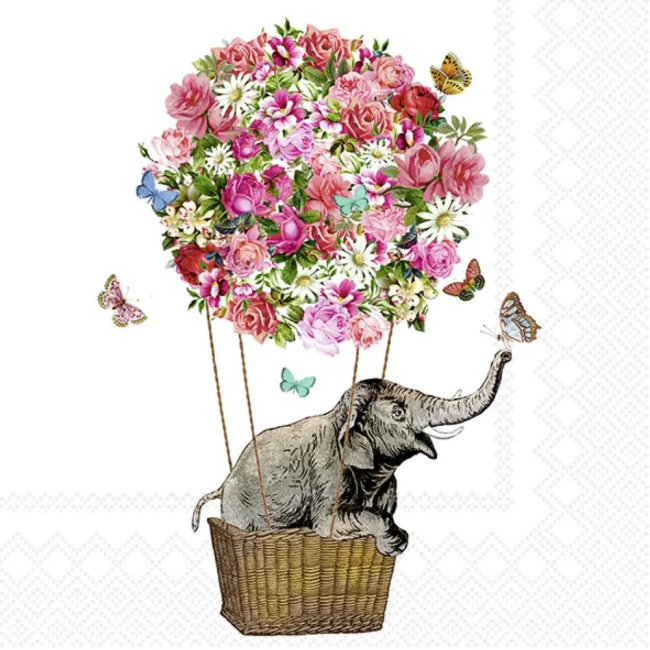 Napkins 33x33cm Elephant (Set of 20)