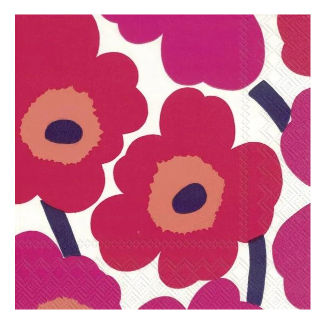 Napkins 25x25cm Unikko Red (Set of 20)