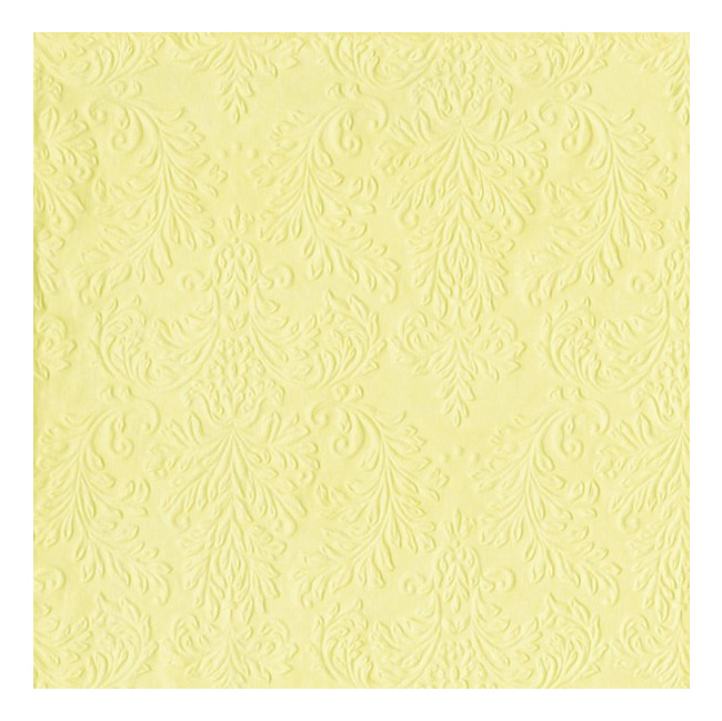 Napkins 33x33cm Cameo Uni Light Yellow (Set of 16) - 1