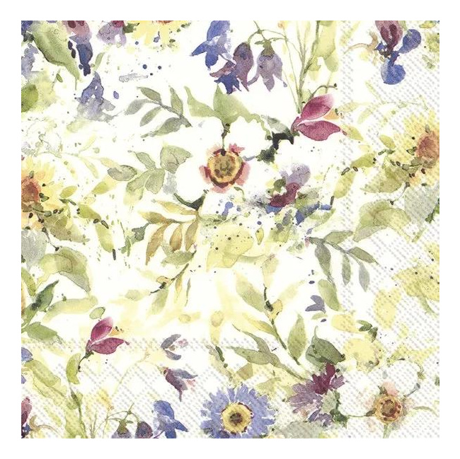 Napkins 33x33cm Packed Flower (Set of 20)