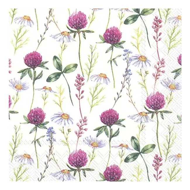Napkins 33x33cm Ophelia White (Set of 20)