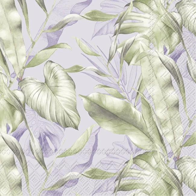 Napkins 33x33cm Bamboo Leaves (Set of 20)