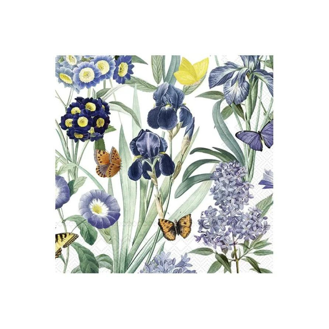 Napkins 33x33cm Blue Velvet (Set of 20)