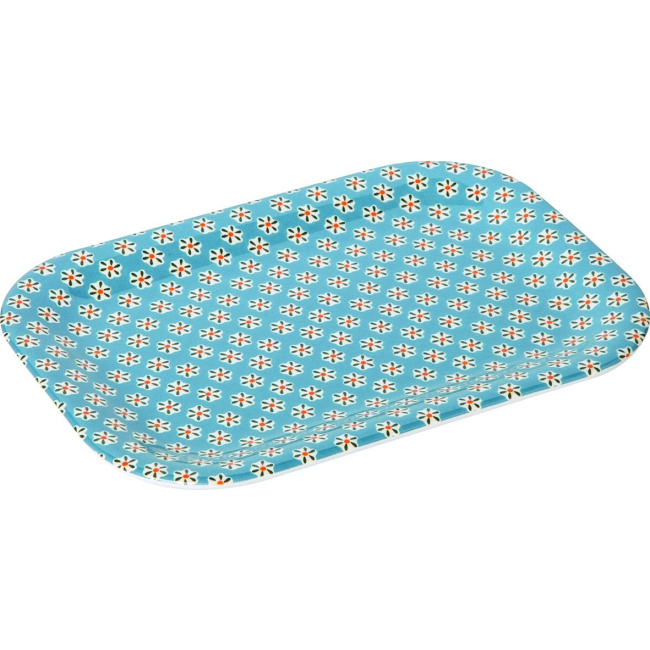 Tray 20.5x14.5cm Cute Pattern Blue