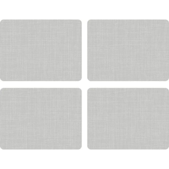 Set of 4 Placemats 40x30cm Hessian Grey