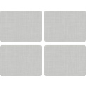 Set of 4 Placemats 40x30cm Hessian Grey