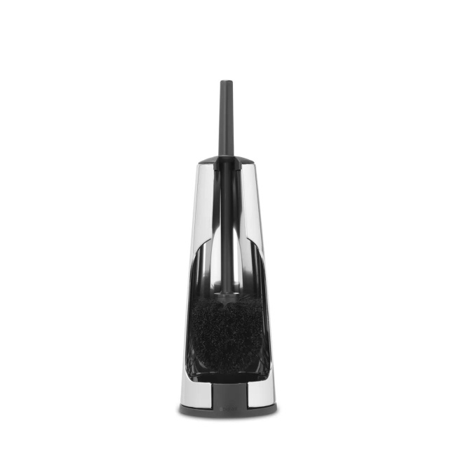 Glossy Steel ReNew WC Brush in Housing