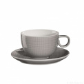 Voyage Grey Cup with Saucer 200ml for Coffee/Tea - 1