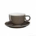 Voyage Brown Cup with Saucer 200ml for Coffee/Tea - 1