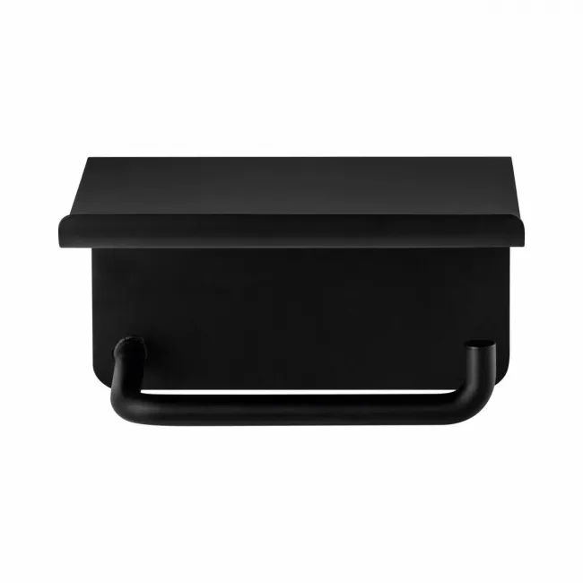 Uchwyt Modo na papier toaletowy z półką black