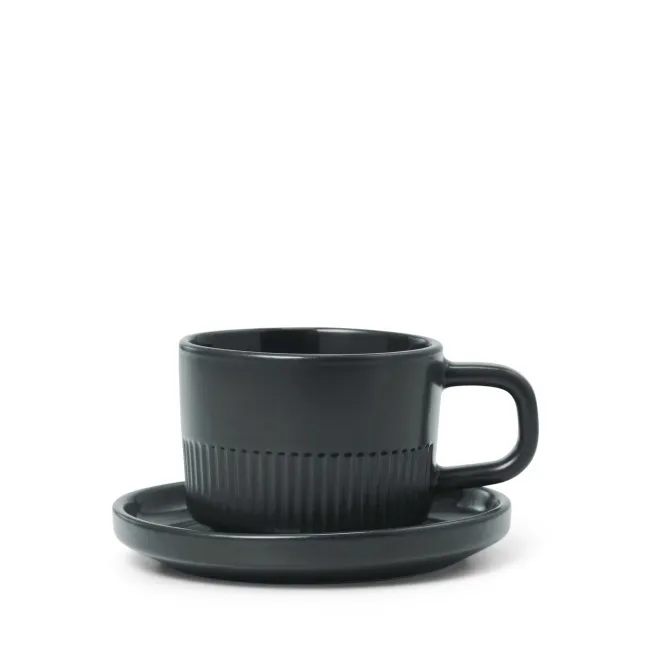 Cup with Saucer Moments 100ml for Espresso Anthracite