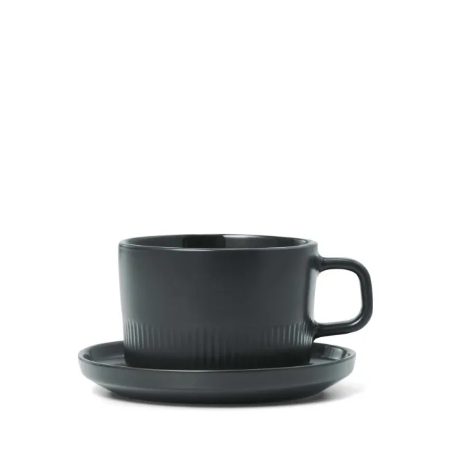 Cup with Saucer Moments 200ml for Coffee Anthracite