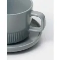 Filiżanka ze spodkiem Moments 200ml do kawy szara - 6