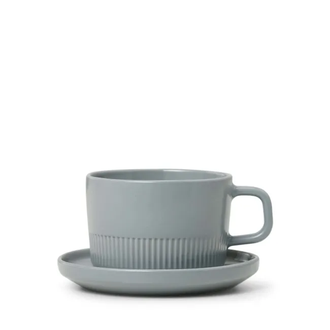 Cup with Saucer Moments 200ml for Coffee Gray