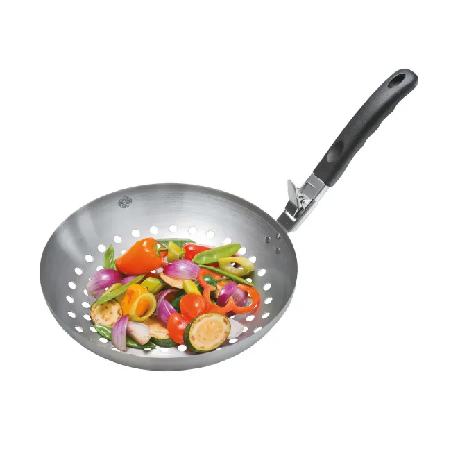Vegetable Grill Wok with Detachable Handle