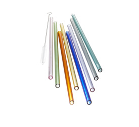 Zestaw 8 kolorowych słomek 23cm