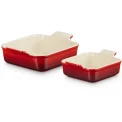 Set of Square Baking Dishes 20+13cm - Cherry - 1