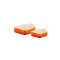 Set of Square Baking Dishes 20+13cm - Flame