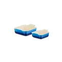 Komplet naczyń kwadratowych 20+13cm do pieczenia azure - 1