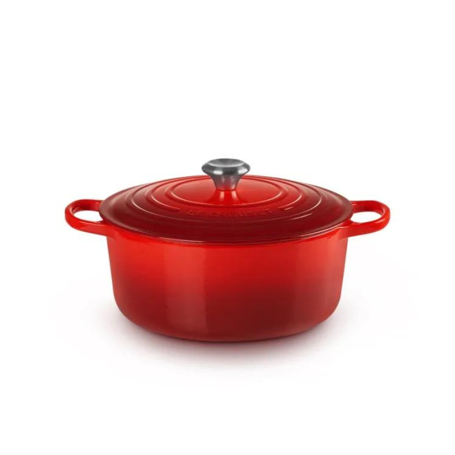 Oval Cast Iron Casserole Dish 28cm 6.7l - Cherry