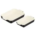 Komplet 2 naczyń do zapiekania 25+32cm czarny - 1