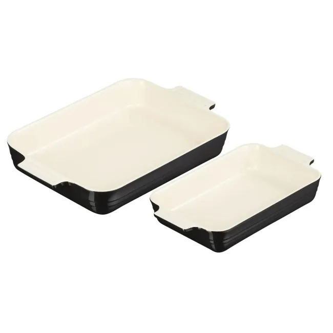 Set of 2 Baking Dishes 25+32cm - Black