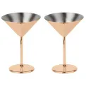 Komplet 2 kieliszków do martini copper