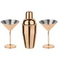 Martini Set - 2 Glasses + Shaker - Copper - 1