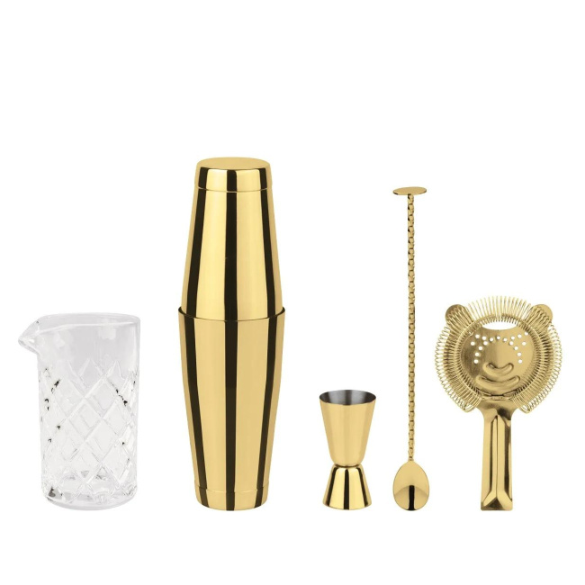 Crystal Gold 5-piece Bartender Set