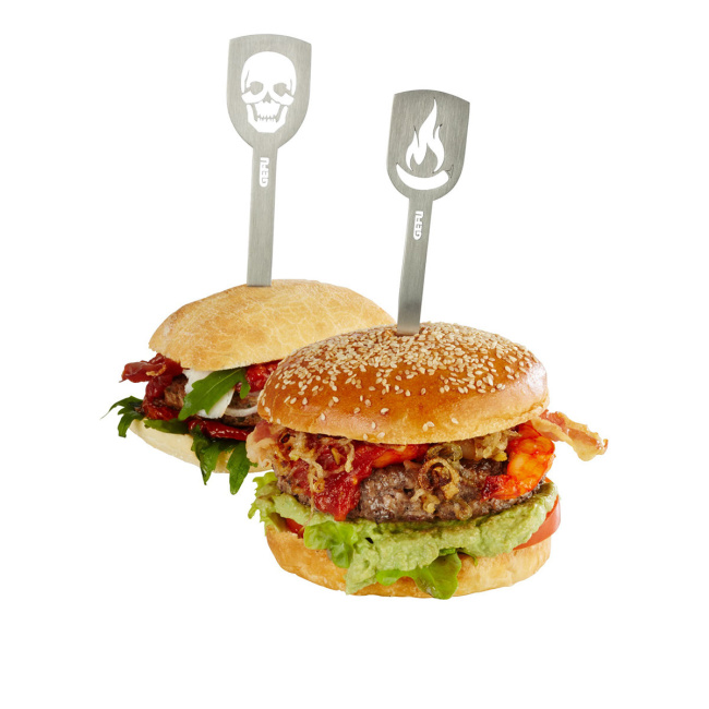 Torro Set of 2 Burger Skewers (Skull/Flame)