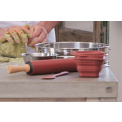 Silicone Rolling Pin 44x5.5cm Red - 5