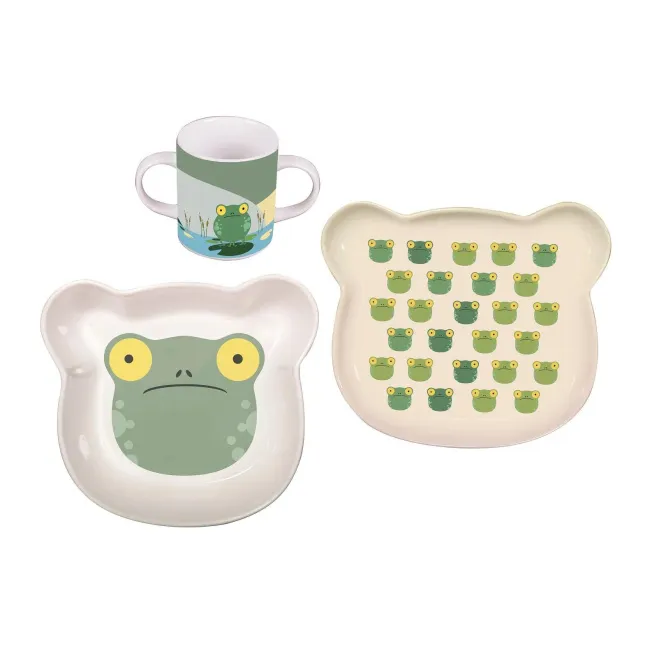 Komplet naczyń dla dziecka Frog 3 elementy