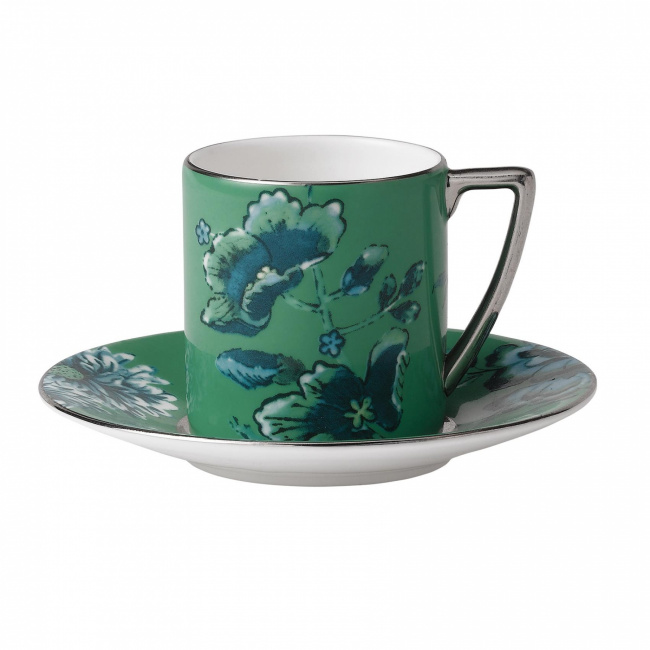Jasper Conran Chinoiserie Green Cup with Saucer 75ml for Espresso - 1
