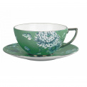 Jasper Conran Chinoiserie Green Cup with Saucer 230ml for Tea - 1