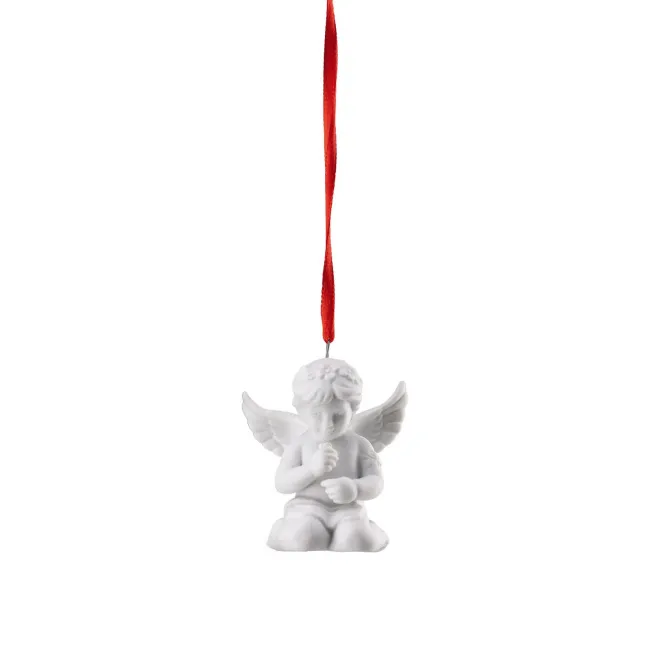 Angel with Wreath Hanging Decoration 5.3cm