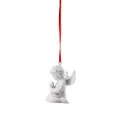Angel with Wreath Hanging Decoration 5.3cm - 2