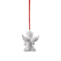 Angel with Wreath Hanging Decoration 5.3cm - 3