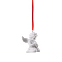 Angel with Wreath Hanging Decoration 5.3cm - 2